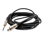 SILK ROAD mikrofonkábel, 5m, fekete, XLR-JACK