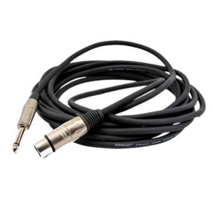 SILK ROAD mikrofonkábel, 5m, fekete, XLR-JACK