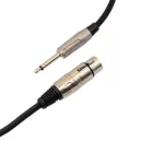 SILK ROAD mikrofonkábel, 5m, fekete, XLR-JACK