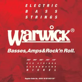   Warwick Basszushúrkészlet M5B Nikkel Bevonatú Acél .045 .065 .085 .105 .135