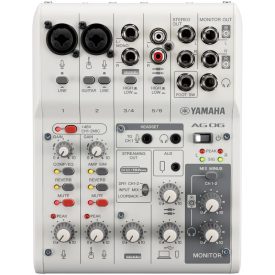   Yamaha AG06mkIIW live streaming keverő USB audió interface, fehér